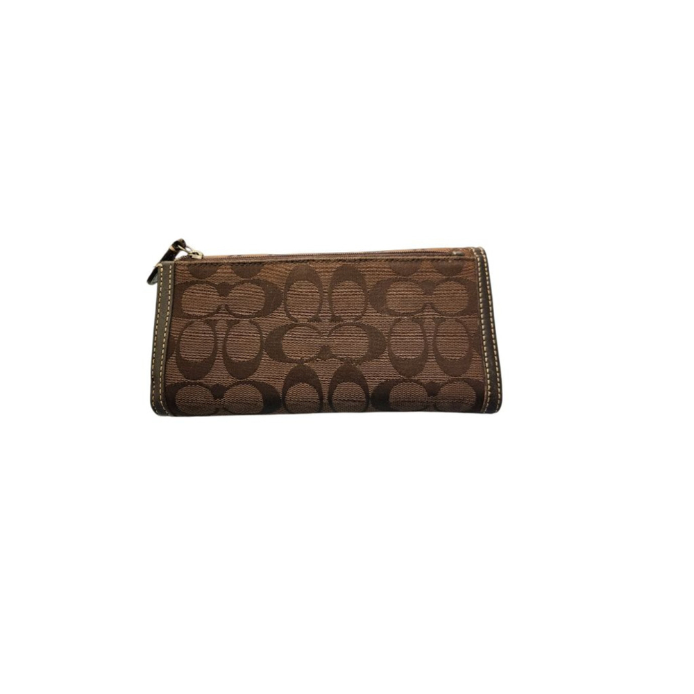 Coach Brown Signature Canvas Wallet One Size - Picture 4 of 14